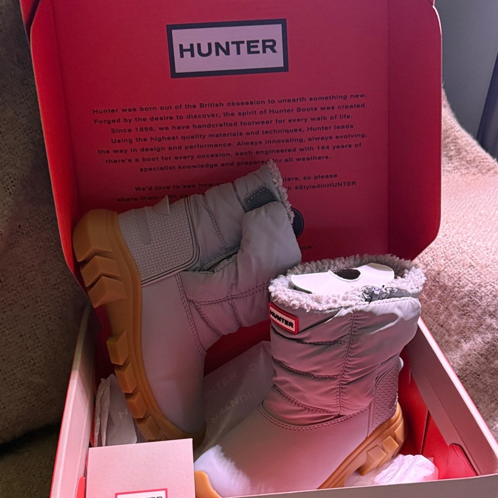 HUNTER: Little Kids Insulated Snow Boots - GRAY 10c